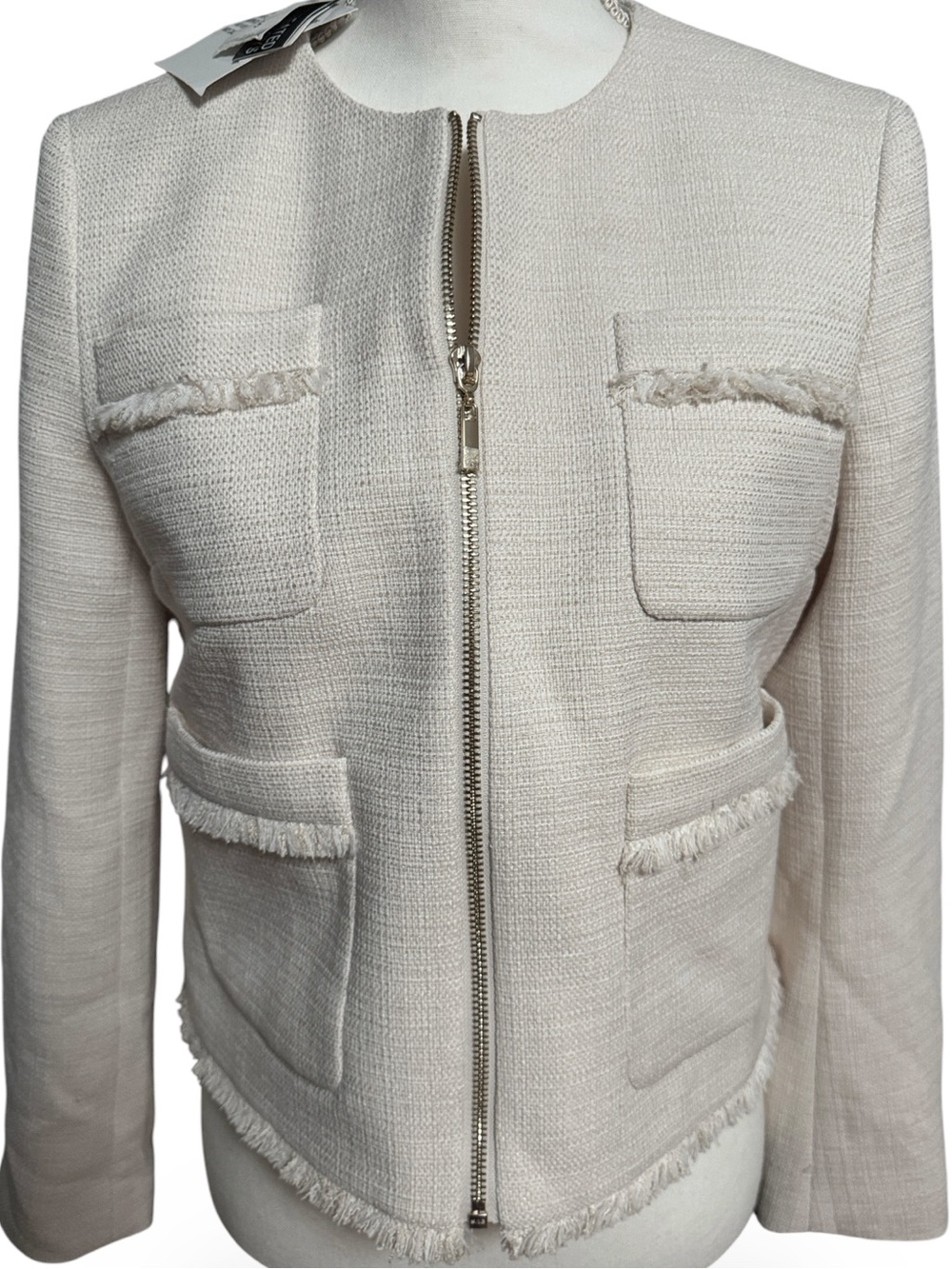 Bar lll | 🔥 Blazer Zip Up Blazer Jacket NWT Tweed Jacket Sharp!  Size Small